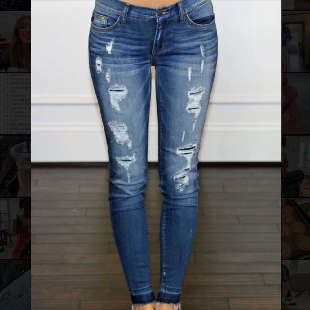 Judy Blue ripped jeans with patches